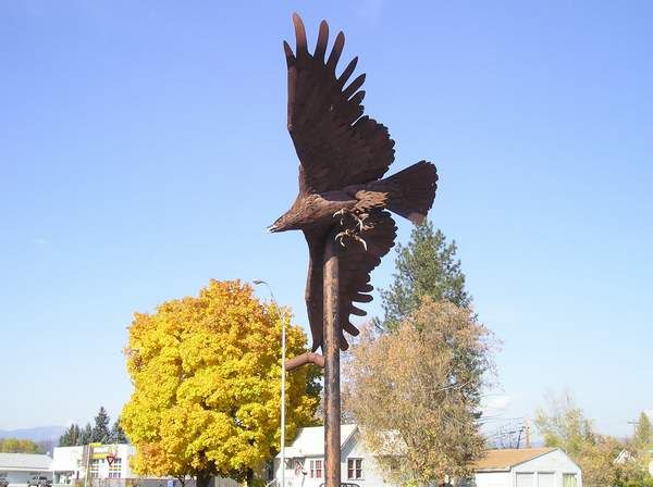 Libby Eagle Sculpture. Photo by Maggie Craig, LibbyMT.com.