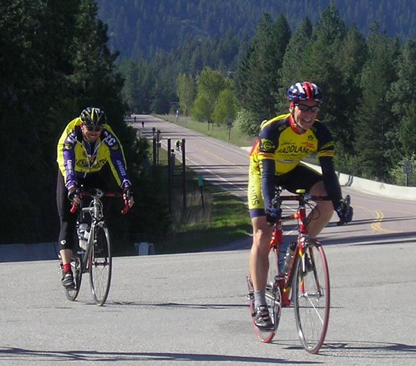 Riding to the Dam. Photo by Maggie Craig, LibbyMT.com.