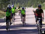 Riding to the Dam. Photo by Maggie Craig, LibbyMT.com.