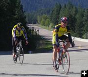 Riding to the Dam. Photo by Maggie Craig, LibbyMT.com.