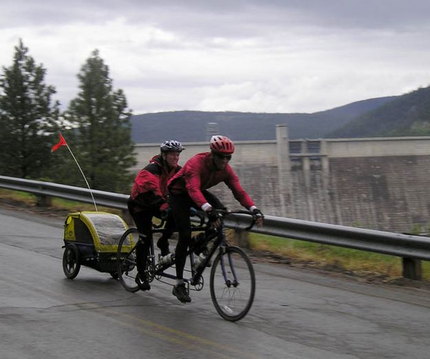 Leaving the dam. Photo by Maggie Craig, LibbyMT.com.