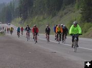 Line of riders. Photo by Maggie Craig, LibbyMT.com.