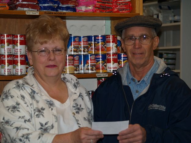 Rotary Food Pantry Donation. Photo by KLCB 1230 AM Libby News Radio.