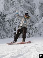 Snowboarding. Photo by Brent Shrum, Kootenai Valley Record.