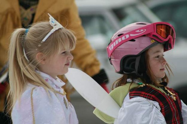 A skiing princess and butterfly. Photo by LibbyMT.com.