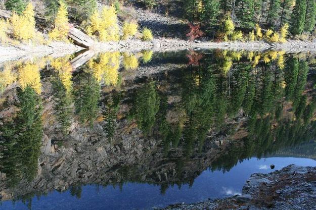 Shannon Lake Reflection. Photo by Maggie Craig, LibbyMT.com.