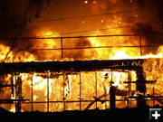 Plywood Plant fire. Photo by Duane J. Willliams/KLCB-KTNY (c) 2010..