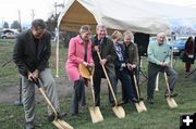 Groundbreaking. Photo by Maggie Craig, LibbyMT.com.