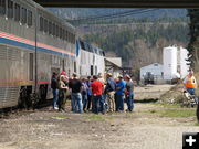 Staying safe around trains. Photo by Duane Williams, KLCB-KTNY Radio.