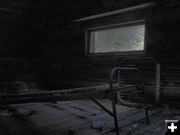 Bedroom in old cabin. Photo by Bob Hosea.