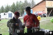 Duane serves soup. Photo by LibbyMT.com.