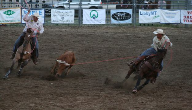 Team roping. Photo by LibbyMT.com.