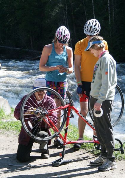 The Bike Doctor to the rescue. Photo by LibbyMT.com.