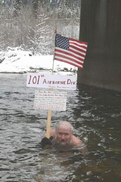 Taking the plunge for the 101st. Photo by LibbyMT.com.