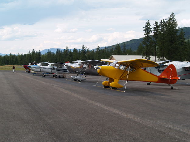 Lined up in a row. Photo by Duane Williams, KLCB-KTNY Radio.