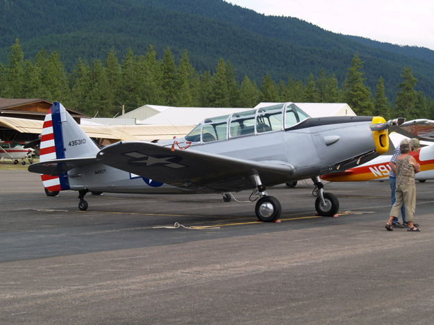 WWII trainer. Photo by Duane Williams, KLCB-KTNY Radio.