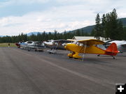 Lined up in a row. Photo by Duane Williams, KLCB-KTNY Radio.