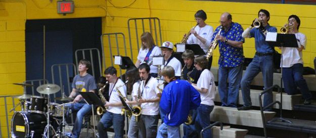 Logger pep band. Photo by LibbyMT.com.