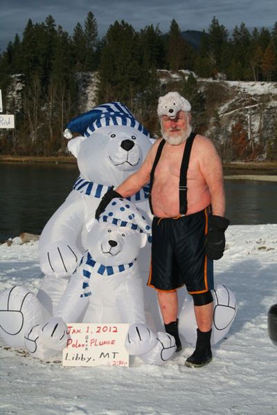 Polar Bear Rick and mascot. Photo by LibbyMT.com.