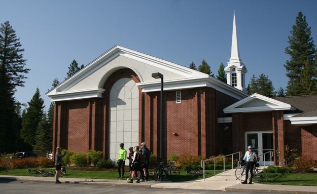 First stop - the Mormon church. Photo by LibbyMT.com.