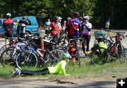 Food stop at the Forest Service work station.... Photo by LibbyMT.com.