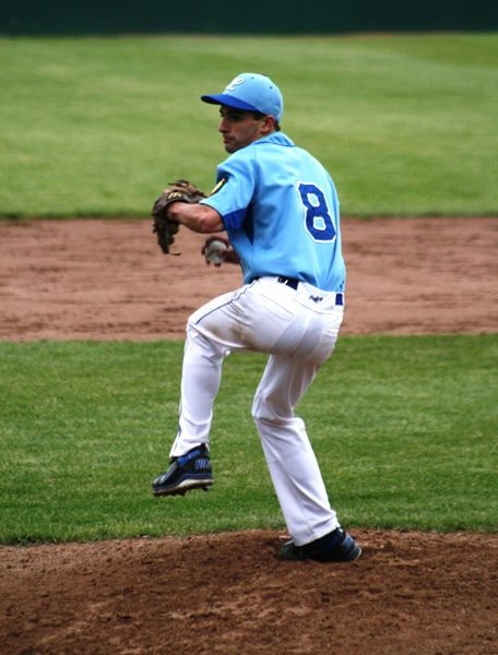 #8 Creede Garcia pitches. Photo by LibbyMT.com.