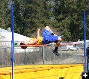 Over the high jump. Photo by LibbyMT.com.