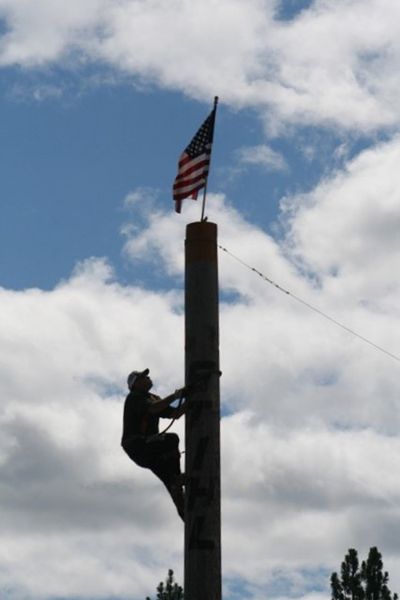 This pole is 45 feet tall. Photo by LibbyMT.com.