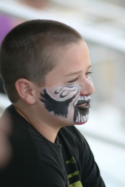 Face painting for boys. Photo by LibbyMT.com.