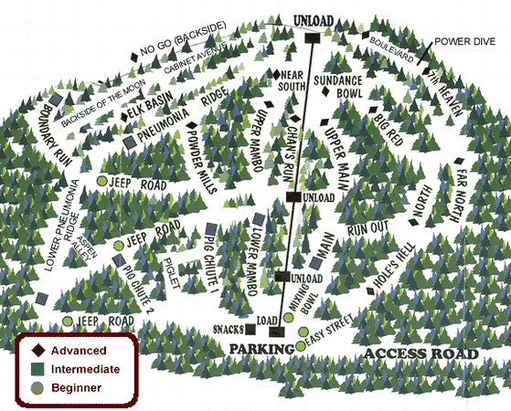 Turner Mountain Trail Map. Photo by Turner Mountain.