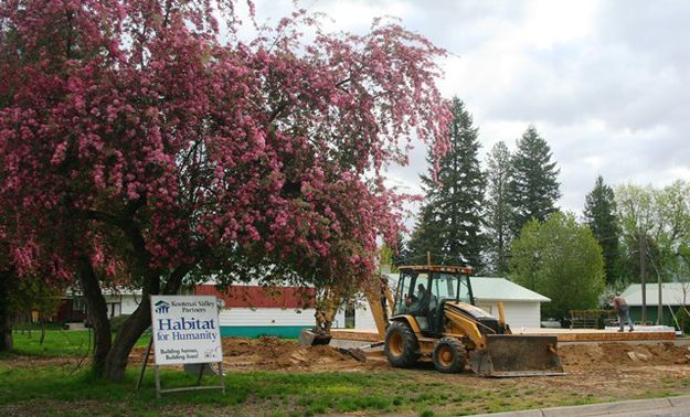 The Habitat house foundation. Photo by LibbyMT.com.