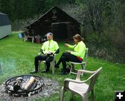 Pie and a fire. Photo by LibbyMT.com.