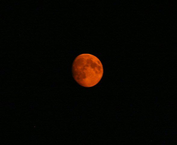 A smoky moon. Photo by LibbyMT.com.