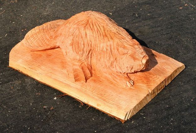 Quick carve beaver. Photo by LibbyMT.com.