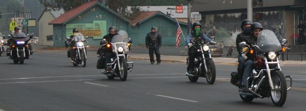 Motorcycle escort. Photo by LibbyMT.com.