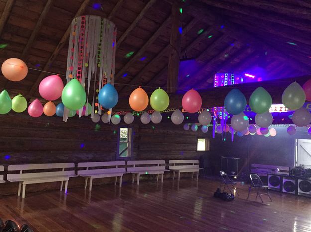 Glow Party decor. Photo by The Heritage Museum.