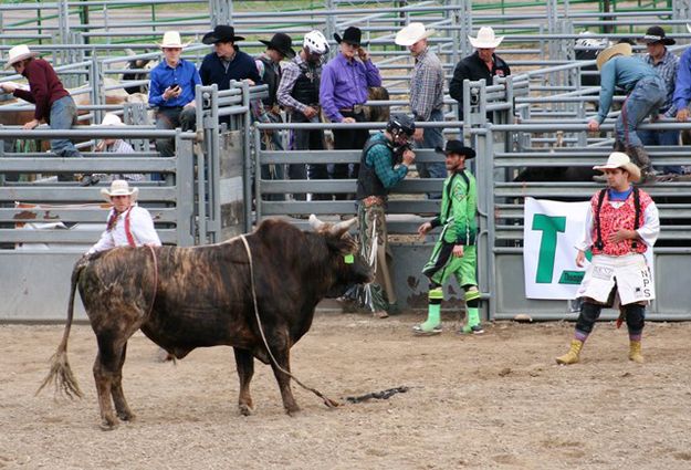 Bridger Fitzpatrick with the bullfighters. Photo by LibbyMT.com.
