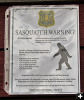 Sasquatch warning. Photo by LibbyMT.com.