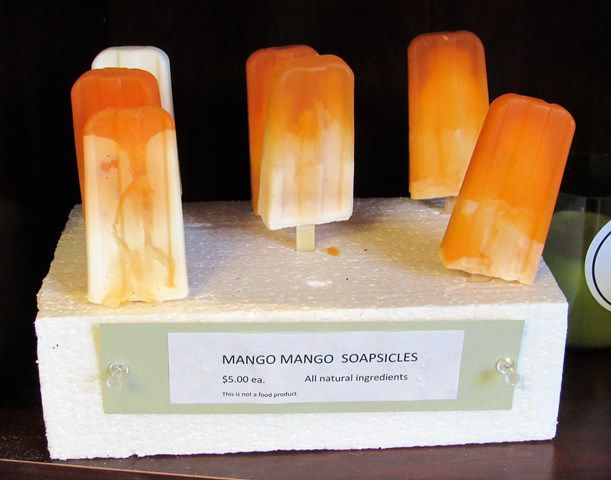 Mango soapsicles. Photo by LibbyMT.com.