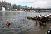 New Year's Plunge 2017. Photo by Maggie Craig, LibbyMT.com.