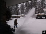Clearing snow. Photo by Sherry Turner.