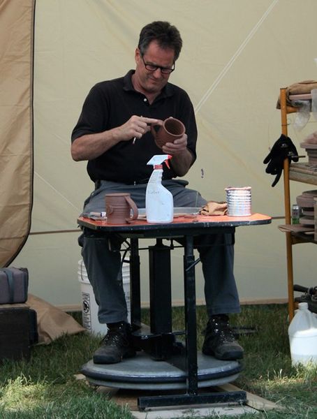 Potter at work. Photo by LibbyMT.com.