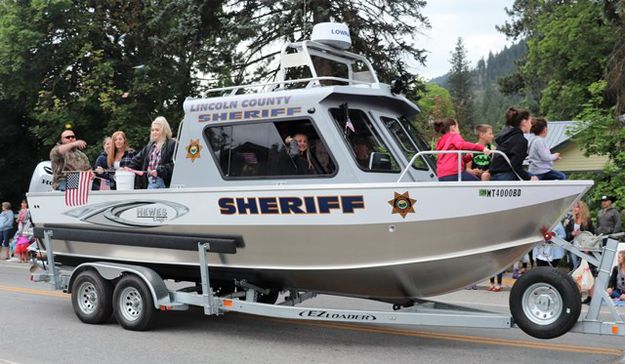 The sheriff has a new boat. Photo by LibbyMT.com.