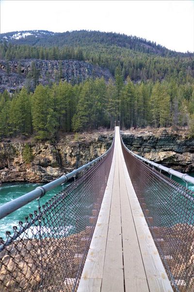 Swinging bridge. Photo by LibbyMT.com.