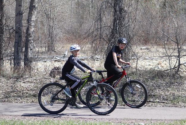 Biking on the J. Neils Trail. Photo by LibbyMT.com.