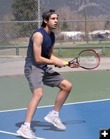 Playing tennis. Photo by LibbyMT.com.