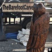 Damon Gorecki is the Barefoot Carver. Photo by LibbyMT.com.