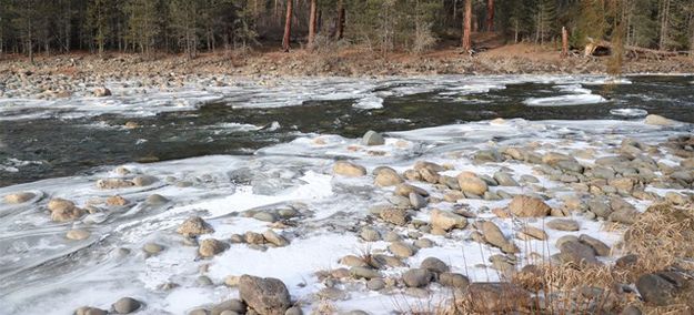 River ice. Photo by LibbyMT.com.