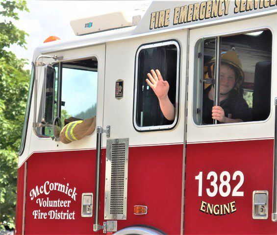 A wave from McCormick VFD. Photo by LibbyMT.com.