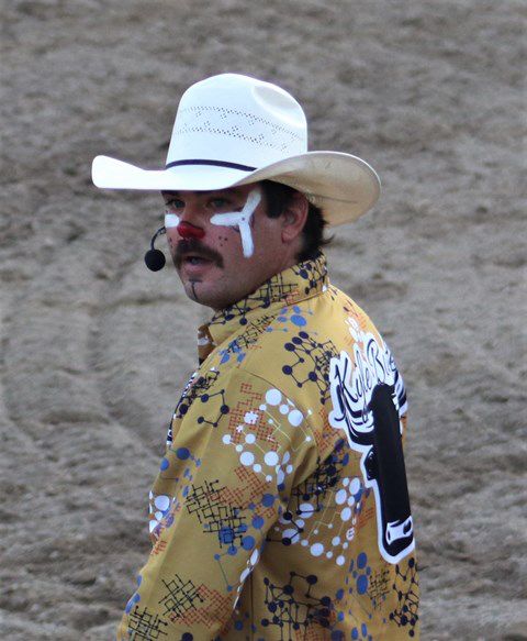 Rodeo clown Kyle Bode. Photo by LibbyMT.com.